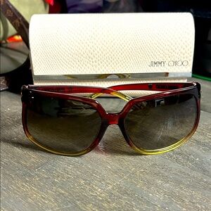 Jimmy Choo Red and Yellow‎ Sunglasses Kate